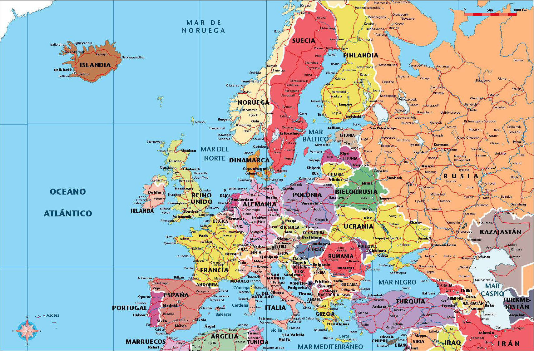 Mapa Da Europa Para Imprimir Images