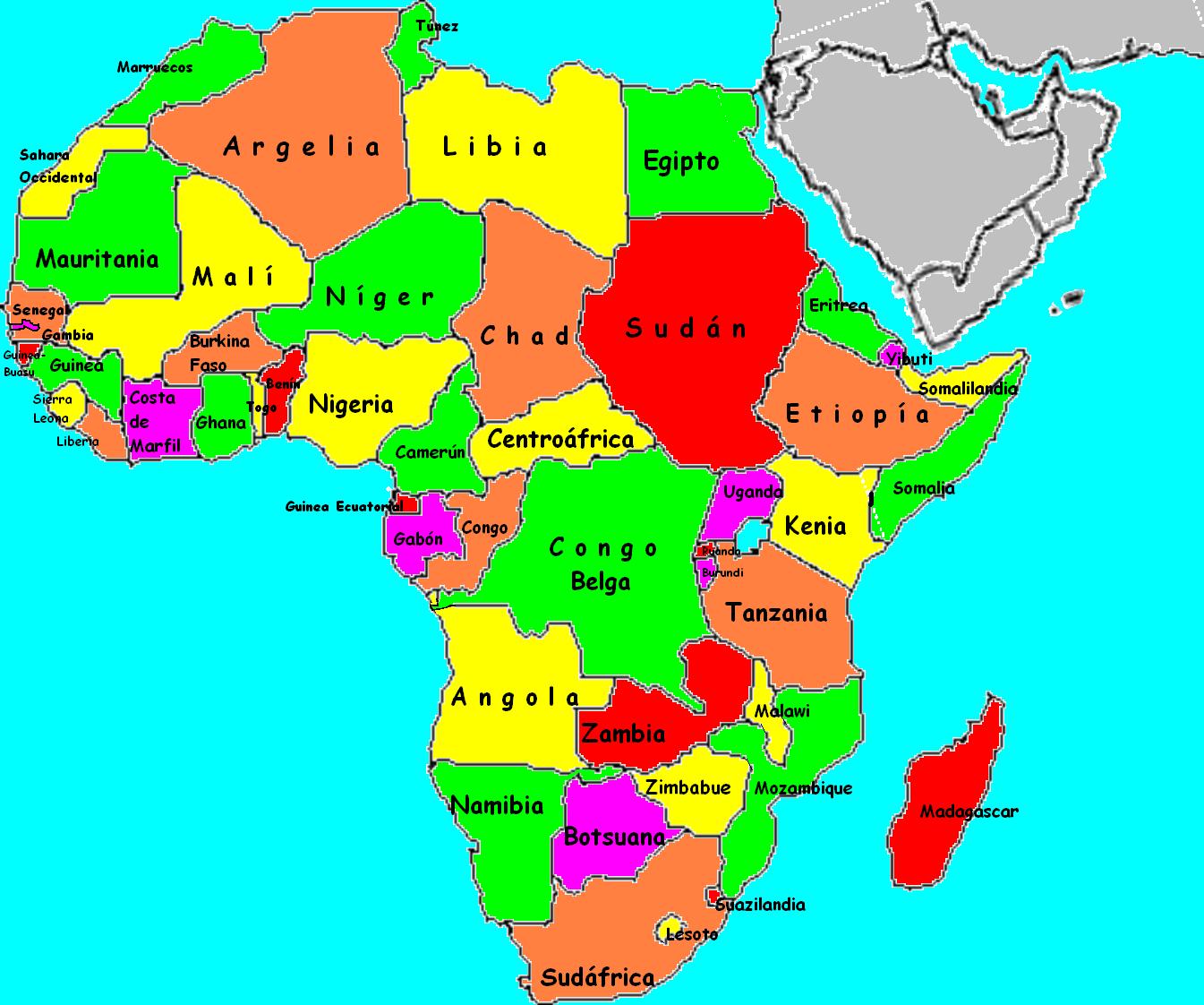 Resultado de imagen para mapa de africa