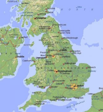 Mapa Inglaterra