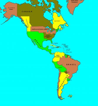 Mapa continente americano