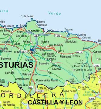 Mapa de Asturias