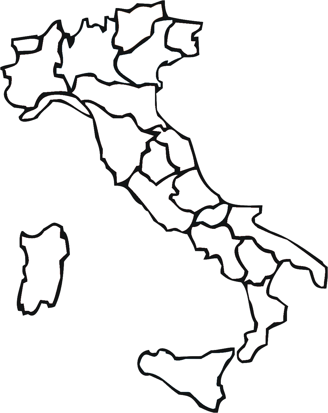 Mapa de Italia region