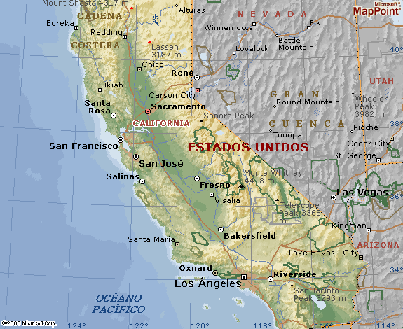 Mapa de california