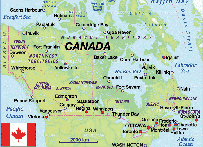 Mapa de canada