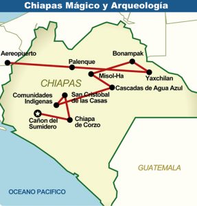 Mapa de chiapas arqueologia