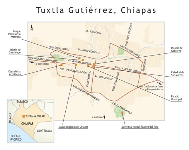 Mapa de chiapas