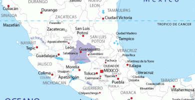 Mapa de guanajuato