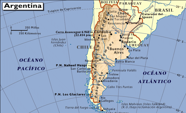 Mapa de la argentina