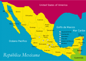 Mapa de la republica mexicana
