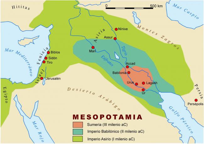 Mapa de mesopotamia