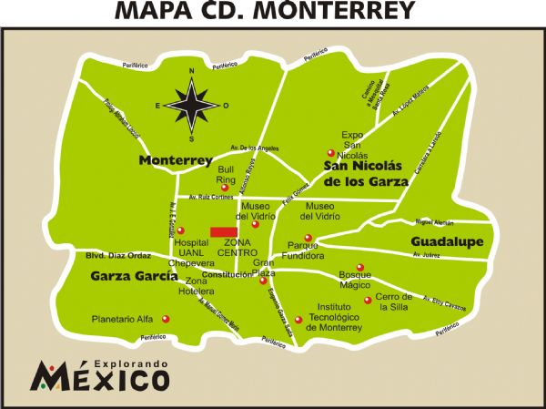 Mapa de monterrey