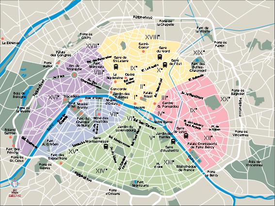 Mapa de paris