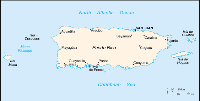 Mapa de puerto rico