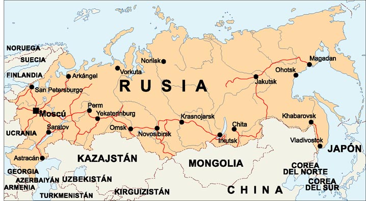Mapa de rusia