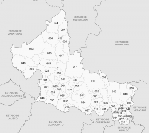 Mapa de san luis municipio potosi