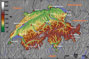 Mapa de suiza