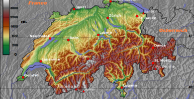 Mapa de suiza