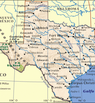 Mapa de texas