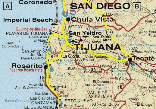 Mapa de tijuana