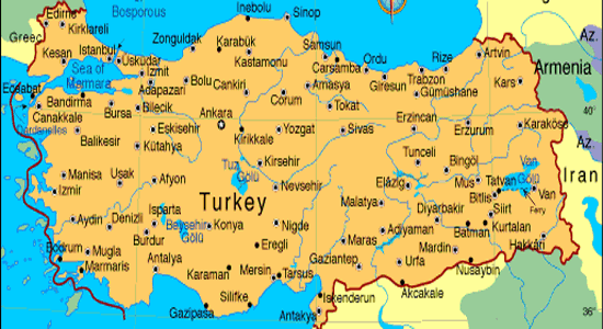 Mapa de turquia