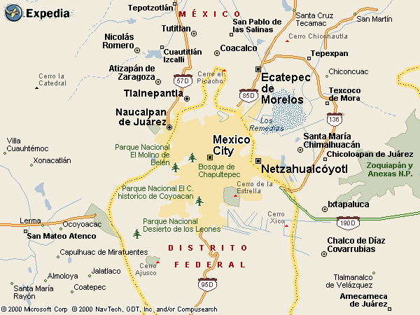 Mapa del df mexico