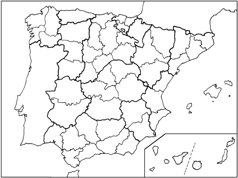 Mapa de españa por provincias