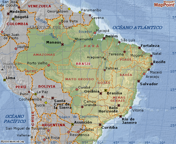 Mapa geografico de brasil