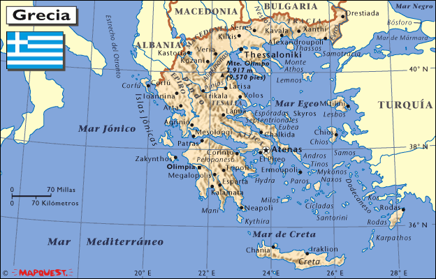 Mapa grecia