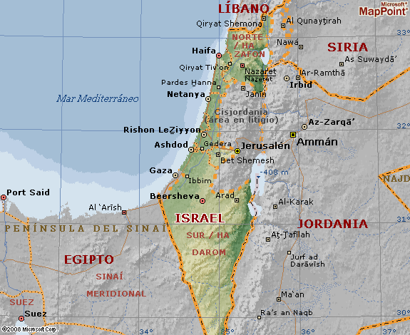 Mapa israel