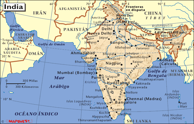 Mapa la india