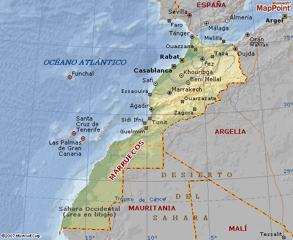 Mapa marruecos