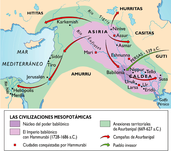 Mapa mesopotamia de