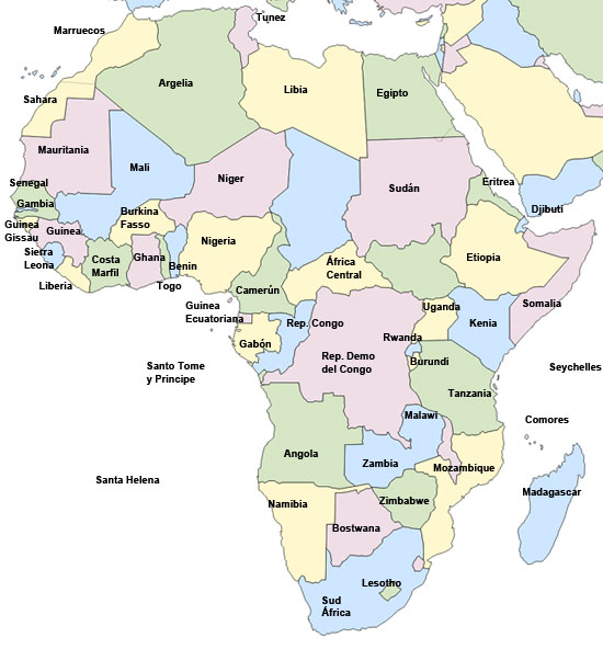 Mapa politico de africa