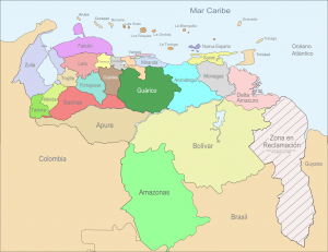 Mapa politico venezuela