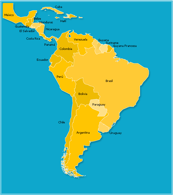 Ver Mapa de america latina